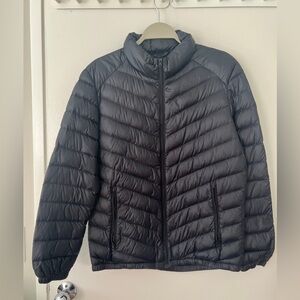 Ultra light black down jacket